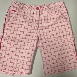 Puma Red and White Plaid Shorts
